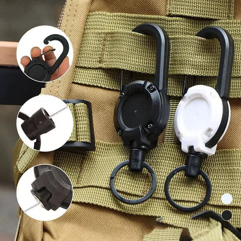 🔥Summer Hot Sale Promotion-49% OFF⏰-Outdoor Automatic Retractable Wire Rope Luya Tactical Keychain